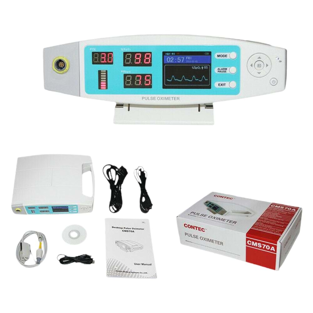 CONTEC CMS70A MASA TİPİ OKSİMETRE ŞARJLI VE BATARYALI