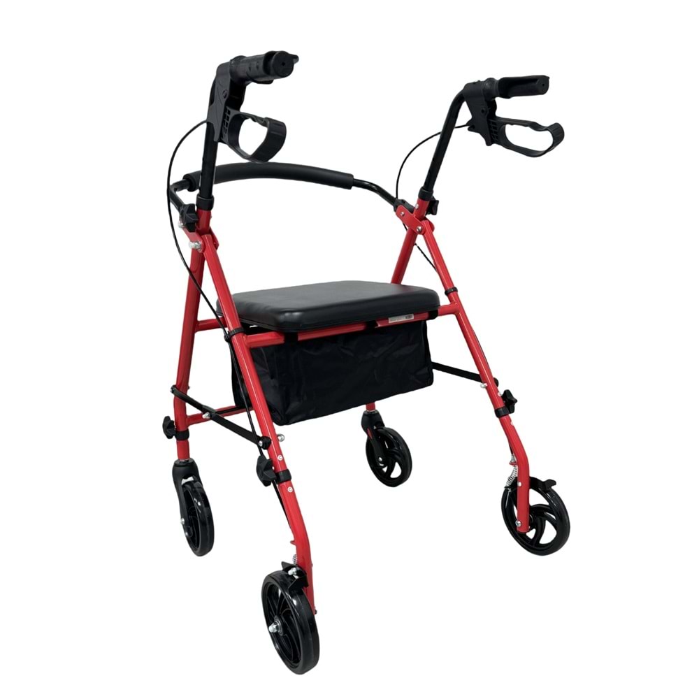 RR-01 RESPİROX ÇANTALI KIRMIZI ROLATÖR KATLANABİLİR 6 İNÇ TEKER
