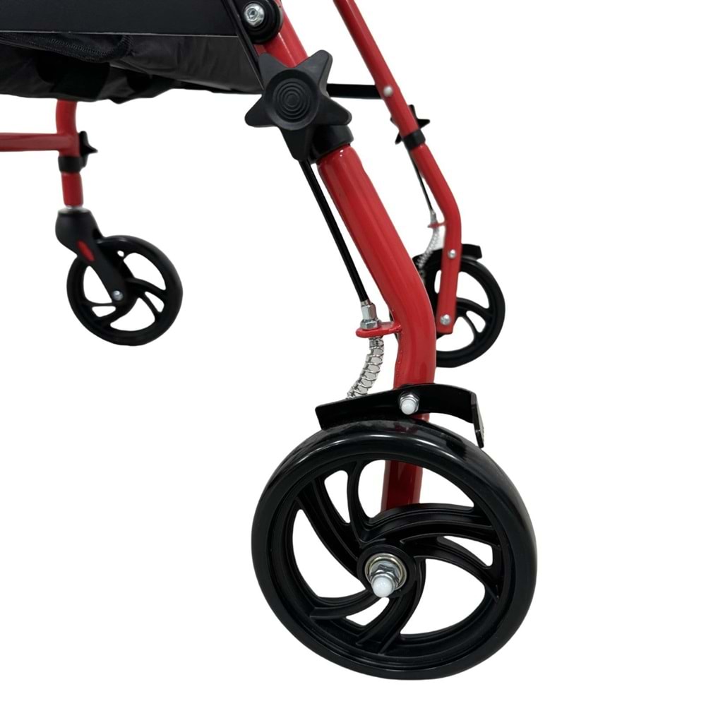RR-01 RESPİROX ÇANTALI KIRMIZI ROLATÖR KATLANABİLİR 6 İNÇ TEKER