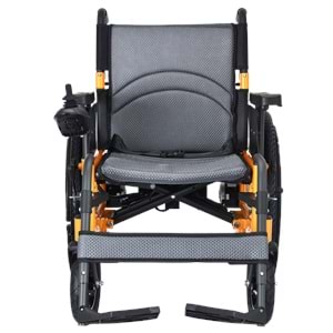 RESPİROX BC-EA8009 ARKADAN İTİŞLİ AKÜLÜ TEKERLEKLİ SANDALYE-TURUNCU