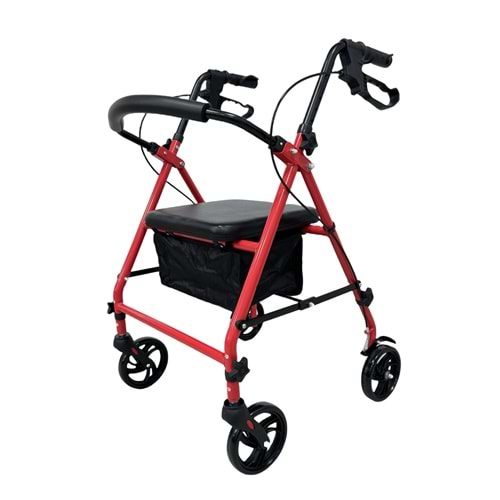 RR-01 RESPİROX ÇANTALI KIRMIZI ROLATÖR KATLANABİLİR 6 İNÇ TEKER